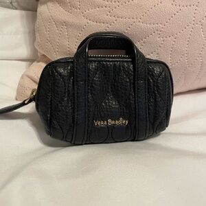 Vera Bradley Black Quilted mini keychain pouch Bag